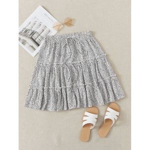 Black and White Polka Dot Skirt